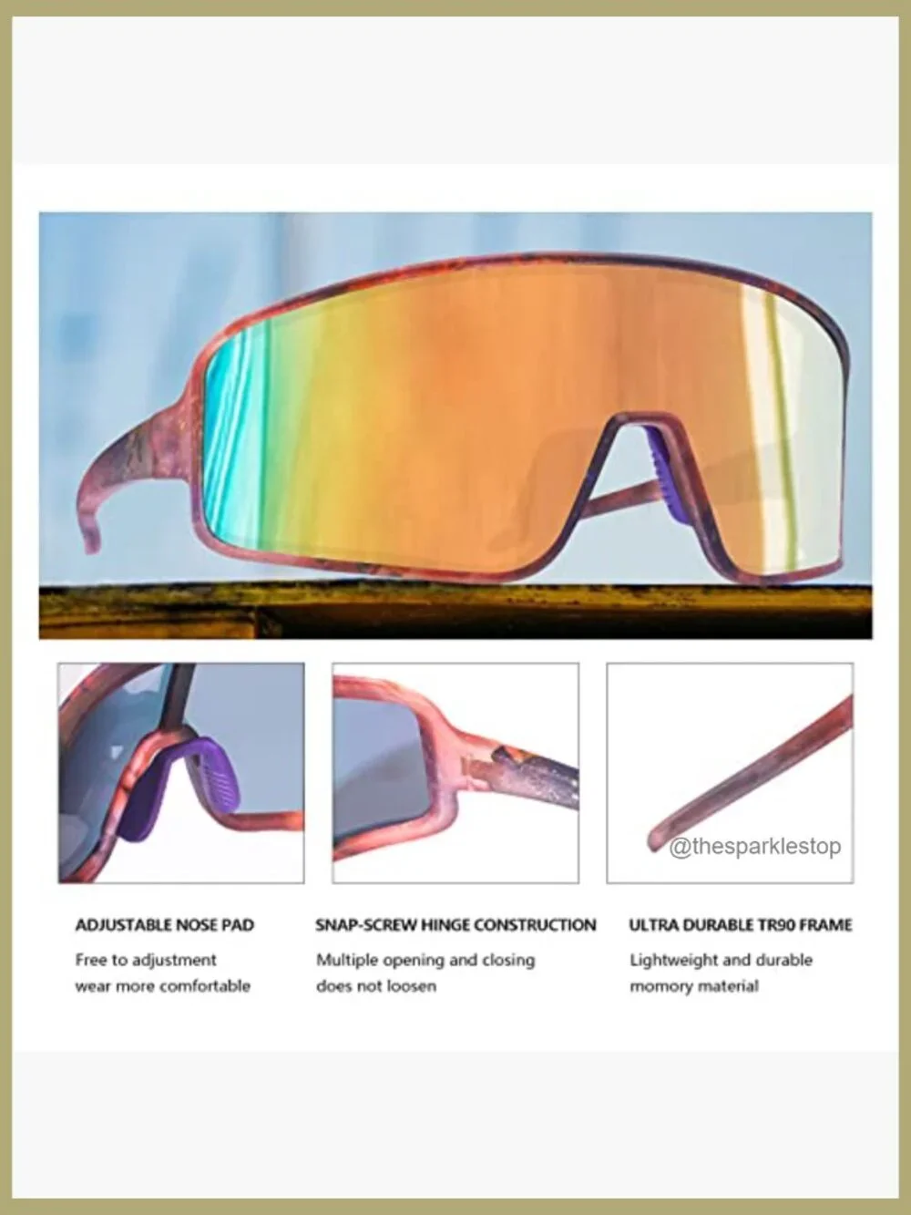 Polarized Sunglasses for Men Women, Windproof UV400 Protection Sports Running